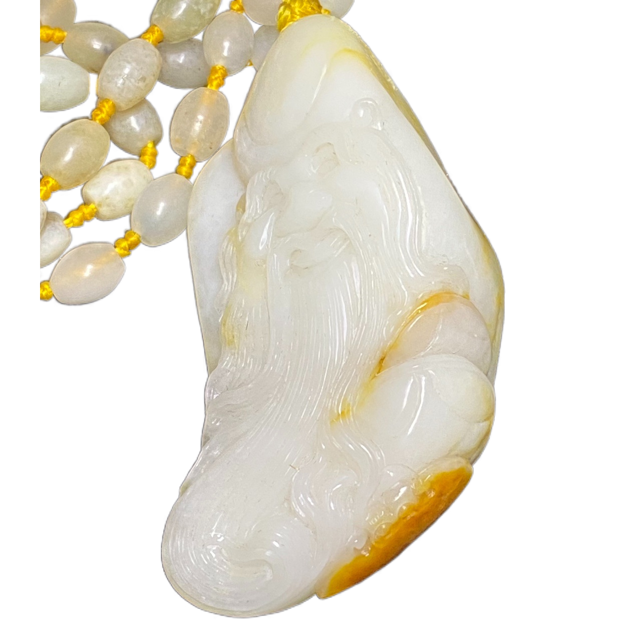 籽料羊脂白玉寿星110克玉和田青沙枣原石青玉和田青玉籽料玉和田