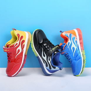儿童运动鞋2022新款春季男童鞋子春秋款中大童气垫跑步老爹鞋男孩