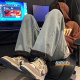 W18*P55控78元月销W件~冬主推加绒加厚保暖直筒水洗牛仔裤男，男装牛仔裤，电商A249