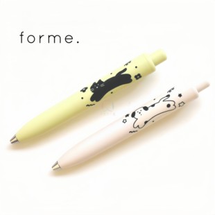 三菱uniball p联名日本手账店铺forme.小狗狗按动小胖笔中性笔