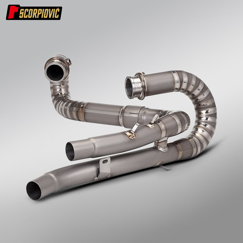 摩托机车大攀爬1200XE排气管改装 凯旋Scrambler1200XE钛合金前段