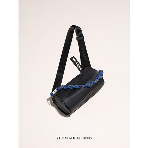 圆筒包撞色小日韩编绳