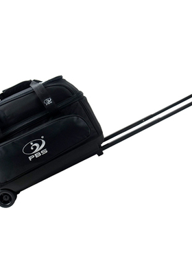 PBS新品1680D标准双球包拉杆保龄球包保龄球袋两球包两球袋 黑色