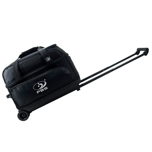 PBS新品1680D标准双球包拉杆保龄球包保龄球袋两球包两球袋 黑色