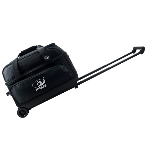 PBS新品1680D标准双球包拉杆保龄球包保龄球袋两球包两球袋 黑色