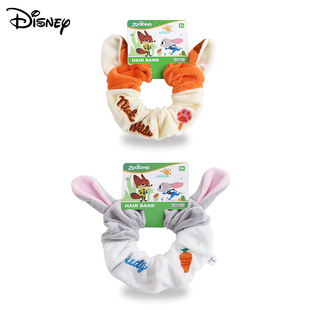 迪士尼发圈独家设计款 尼克朱迪可爱毛绒皮筋不伤发头花疯狂动物城