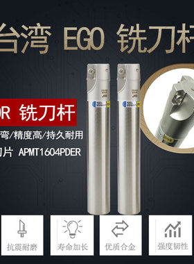 台湾EGO立铣刀杆EAP400R25D25d250L2T平底直角端面铣刀杆