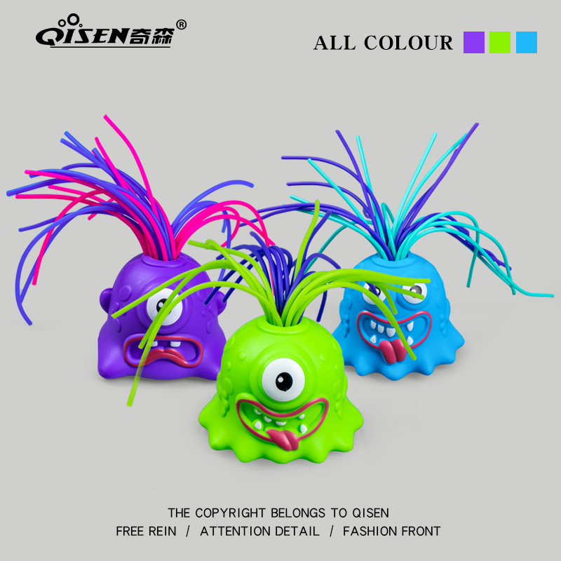 创意扯头发会叫小怪兽设计玩具