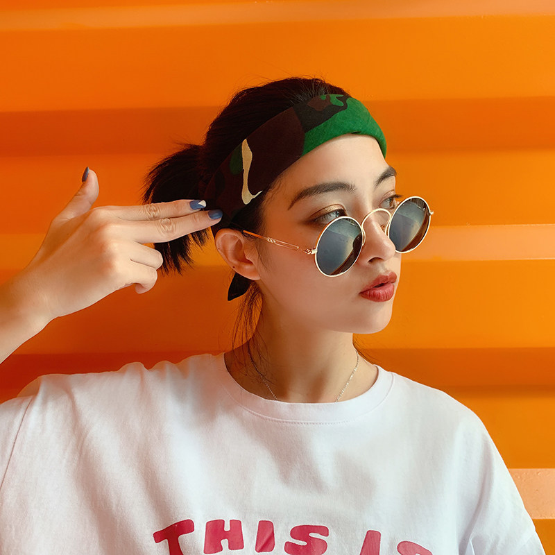 迷彩嘻哈头巾hiphop街舞运动发带潮男女BBOY运动嘻哈时尚潮牌头巾