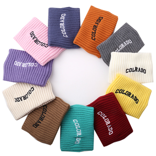 2025新款韩版针织布标发带女宽边运动吸汗头带保暖护额束发带发箍