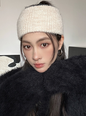 羊毛混纺发带女加宽时髦
