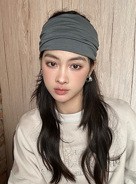 超宽边弹力发带女运动发饰
