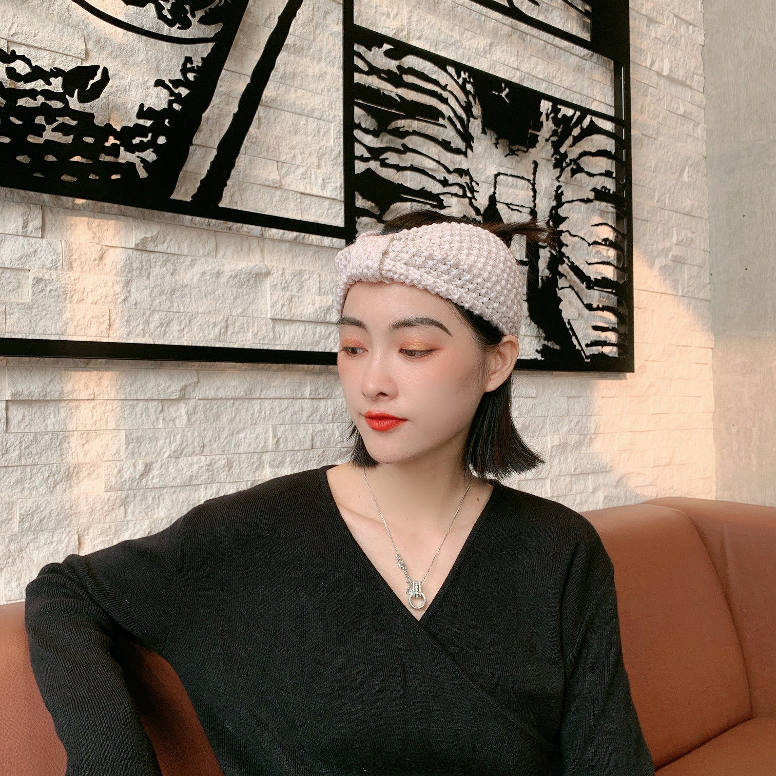 发带韩国针织毛线超仙宽边甜美森女ins发箍网红chic风宽边头饰