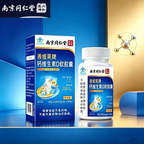 南京同仁堂钙维生素D软胶囊90粒正品保证