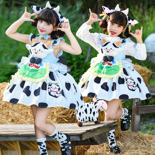 女童奶牛公主生日洛丽塔裙活动服