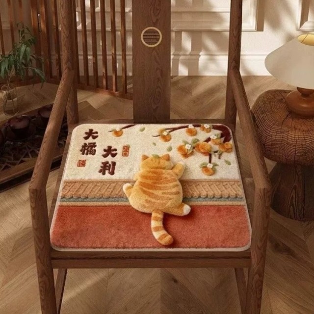 中式冬季坐垫椅子垫凳子坐垫加厚沙发座椅坐垫痛屁垫防滑坐垫单片
