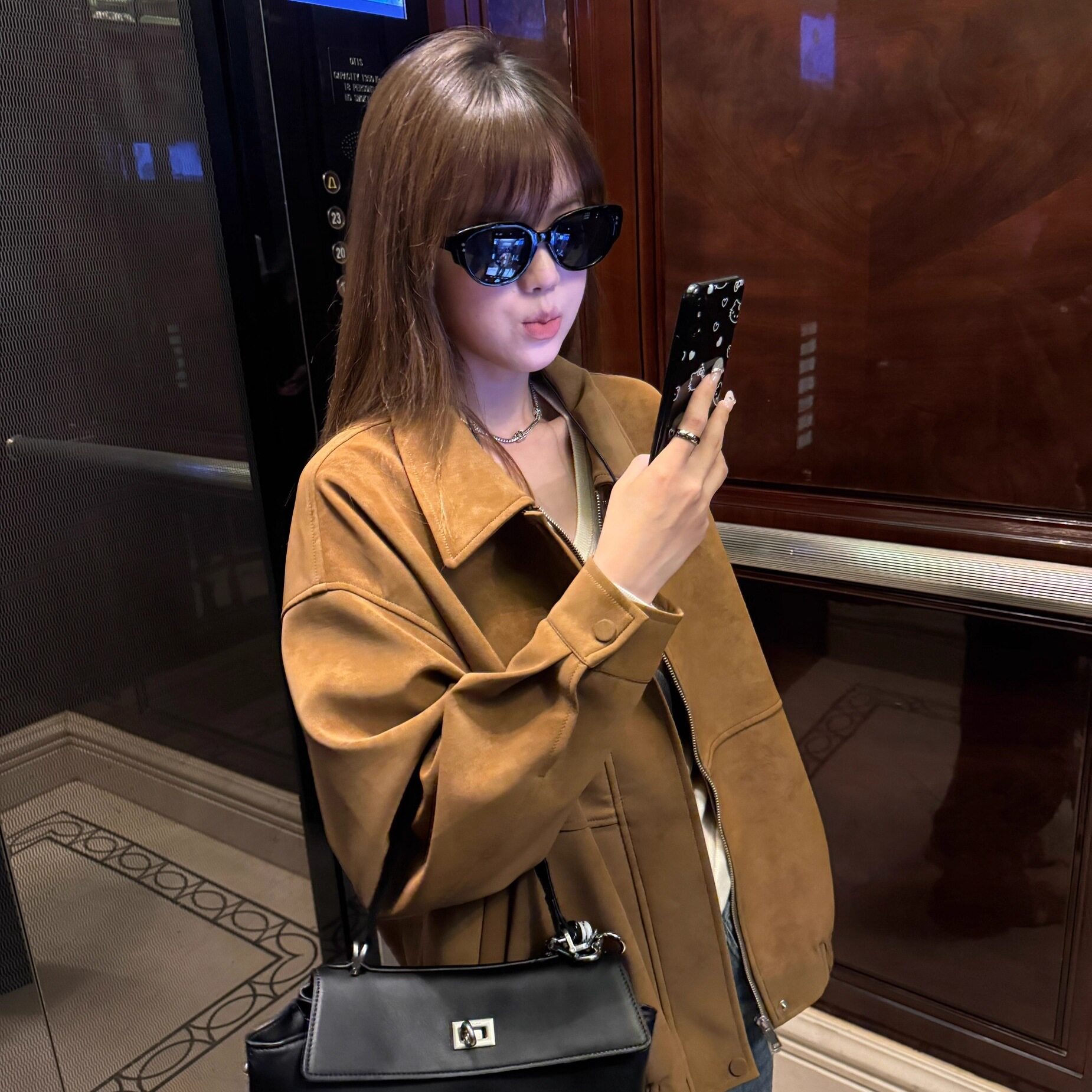 美式复古麂皮夹克女装2026年秋冬新款宽松翻领休闲百搭显瘦外套潮