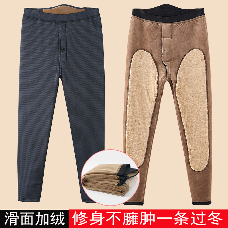 男士加厚光滑面棉裤保暖裤