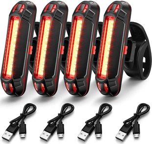 自行车灯尾灯充电夜骑灯山地车骑行灯警示装 备配件单车公路车后灯