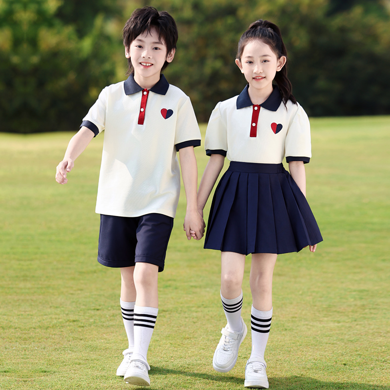 小学生校服夏季英伦学院风套装
