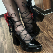 高跟尖头原创暗黑哥特小众设计女鞋 黑猫集市 荆棘束缚