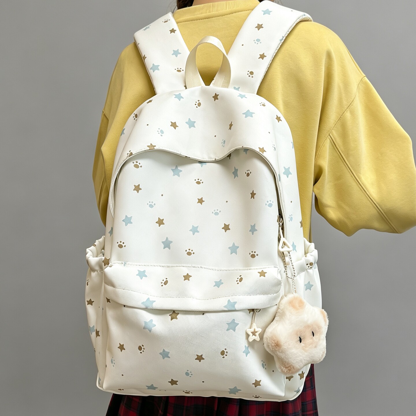 女学生日系星星大容量轻便双肩包