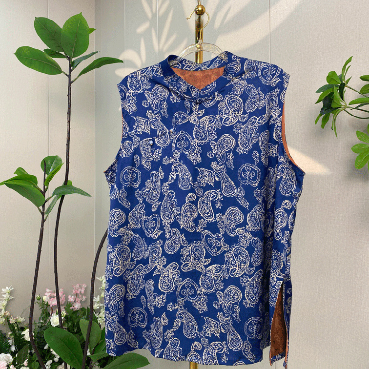 新中式国风宽松无袖气质显瘦上衣