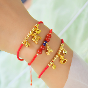 新中式木质手串可爱猫咪流苏手链猫爪学生手捻文玩盘完情侣手饰品