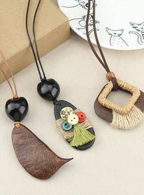 天然果实长款项链女轻奢小众高级感新中式毛衣链复古民族风配饰品