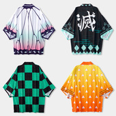 夏季 动漫羽织鬼灭之刃炭治郎周边同款 COS披风二次元 防晒外套衣服