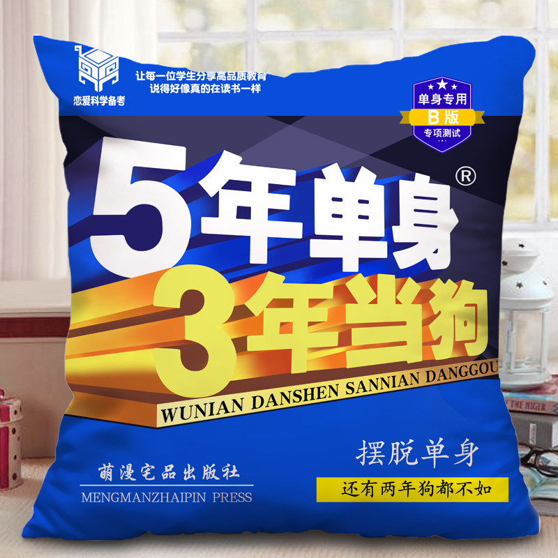 恶搞礼物表情包抱枕靠垫伪装学渣快乐学习搞笑枕头