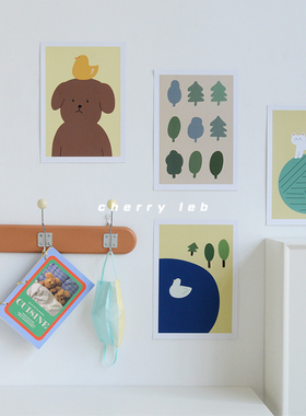 CHERRY Leb|韩国ins同款动物猫咪狗鸭子墙面装饰组合画框海报挂画