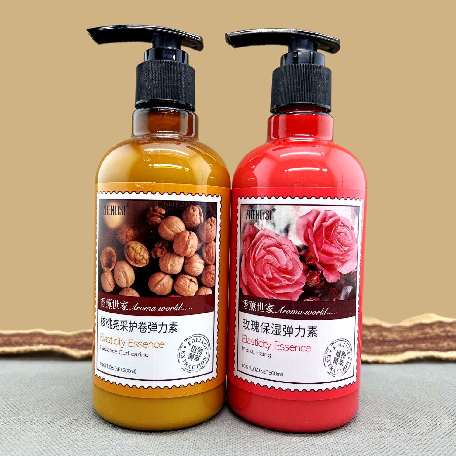 真丽斯香薰世家弹力素300ml 啫喱造型玫瑰保湿弹力素核桃亮采护卷