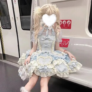 芙蝶结原创洋装 jsk日常轻lolita公主挂脖连衣裙 芙蝶之心