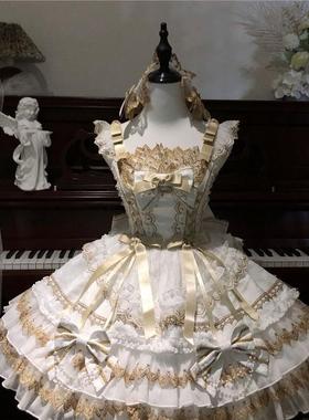 韩菇凉~原创设计Lolita洋装doll感jsk吊带连衣裙秋夏季