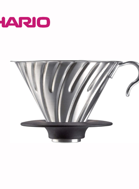 HARIO V60不锈钢金属滤杯手冲咖啡户外便携冲煮冲泡硅胶VDM-02HSV