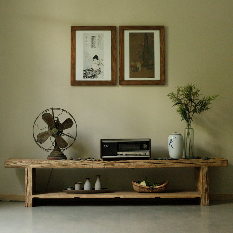 老榆木原木自然风化老木料