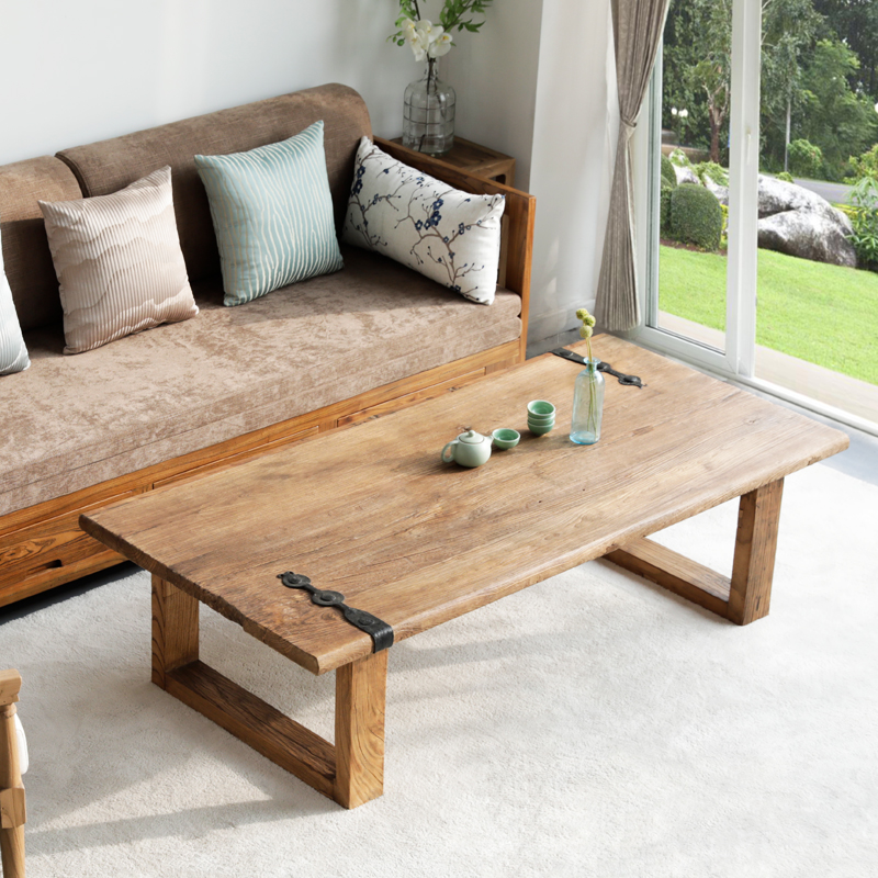 茶几新中式风老榆木多功能桌台