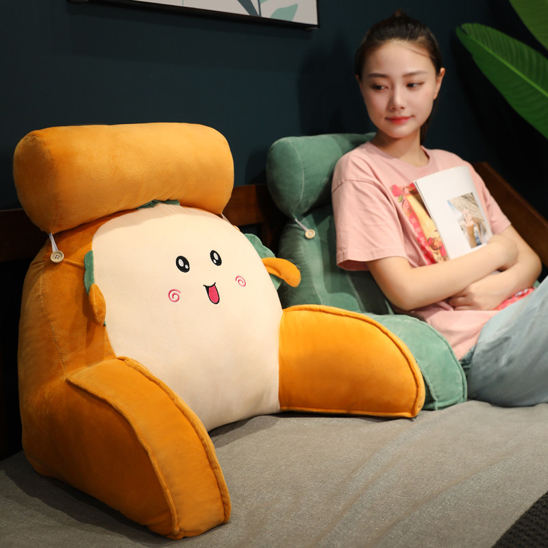 床头软包大靠背垫沙发靠垫宿舍睡觉床上看书床靠护腰枕头靠枕抱枕 - 心诚家居玩具生活馆出品