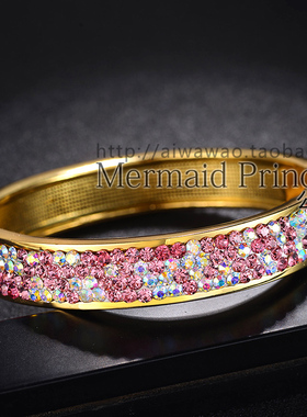 欧美风高档奢华电镀捷克钻手镯