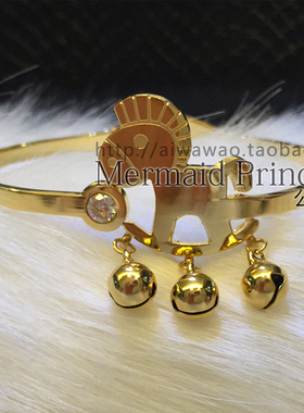 钛钢电镀金秀气款小马不褪色手镯