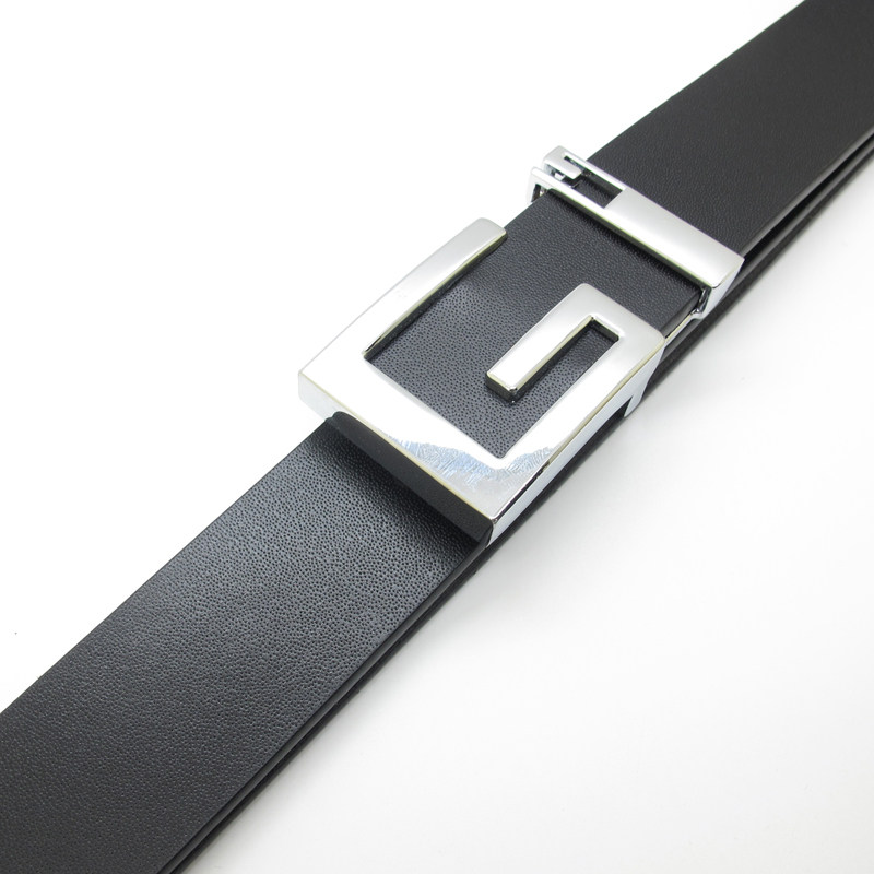 皮带男真皮平滑扣G扣青年男士头层牛皮腰带年轻人板扣裤带潮流