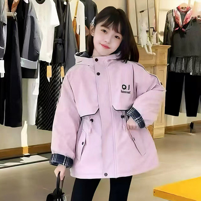 女童冬款外套2025新款冬装派克服