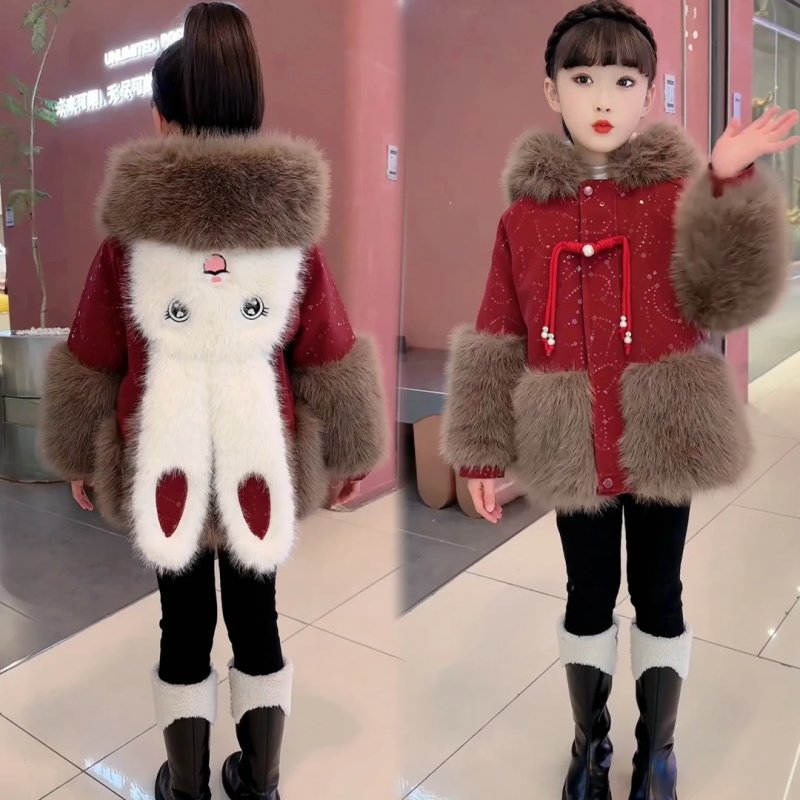 女童冬季加绒仿皮草外套2025新款女孩洋气安哥拉红加厚毛毛衣冬款,童装/婴儿装/亲子装,普通外套,淘宝优惠券,粉丝福利购,淘宝优惠卷