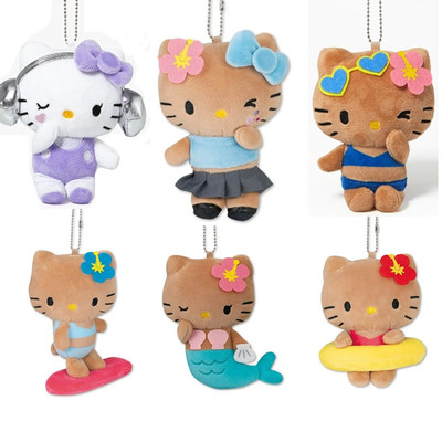 国内现货 日本avail三丽鸥Kitty 褶裙夏威夷耳机冲浪毛绒挂件