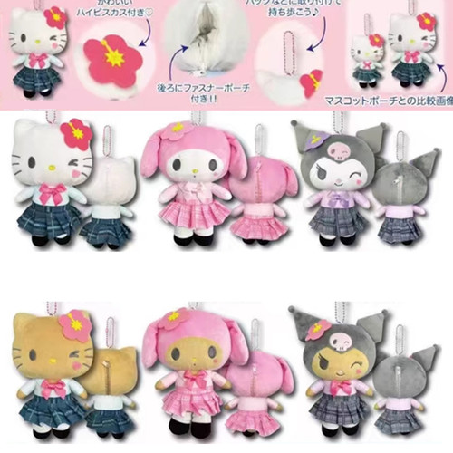 国内现货 日本三丽鸥 高校平成黑皮挂件 Kitty 樱花挂件包补款