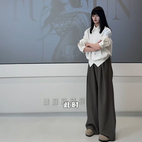 宽松直筒垂感休闲长裤春夏西裤男