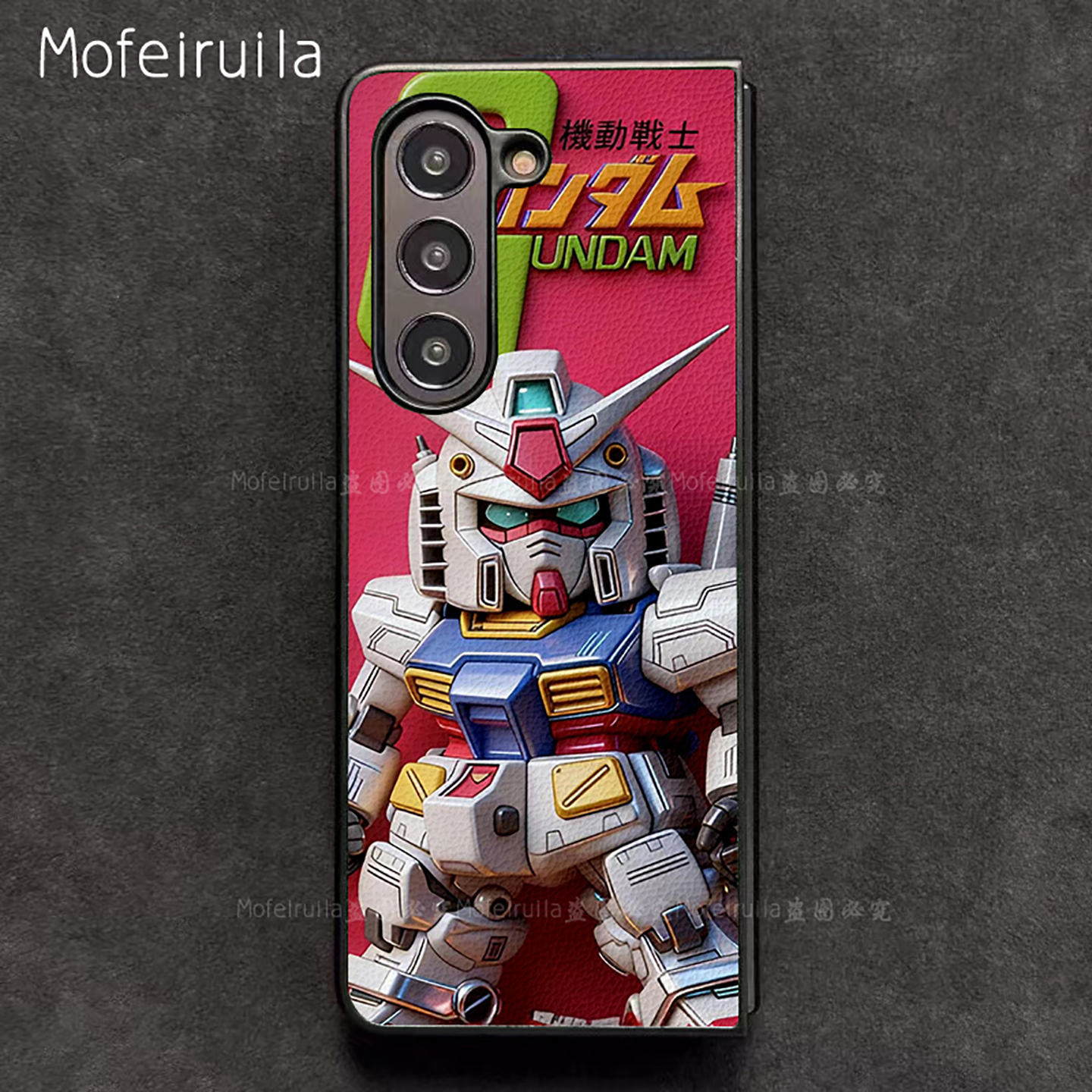 元祖高达GUNDAM三星zfold7手机壳华为MateX6适用 荣耀Magic V5折叠屏小米MIX Fold4皮革vivo x fold5保护套