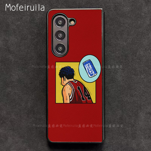 灌篮高手三井寿可爱潮三星zfold7手机壳华为MateX7适用荣耀MagicV6折叠小米MIXFold4皮革OPPO Find N6保护套