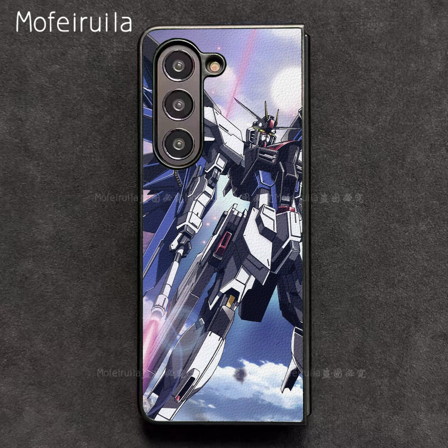 自由高达GUNDAM三星zfold7手机壳华为MateX6适用 荣耀Magic V5折叠屏小米MIX Fold4皮革vivo x fold5保护套